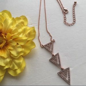 New Rose Gold 💎 Triangle Charm & Necklace
